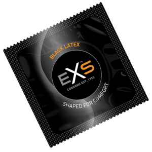 EXS BLACK LATEX černé kondomy 1 ks